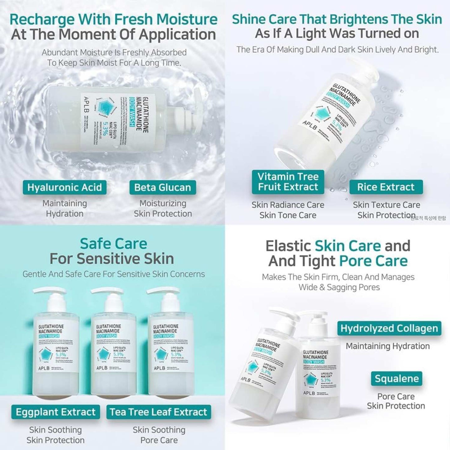 APLB Glutathione Niacinamide Body Wash 300 ml