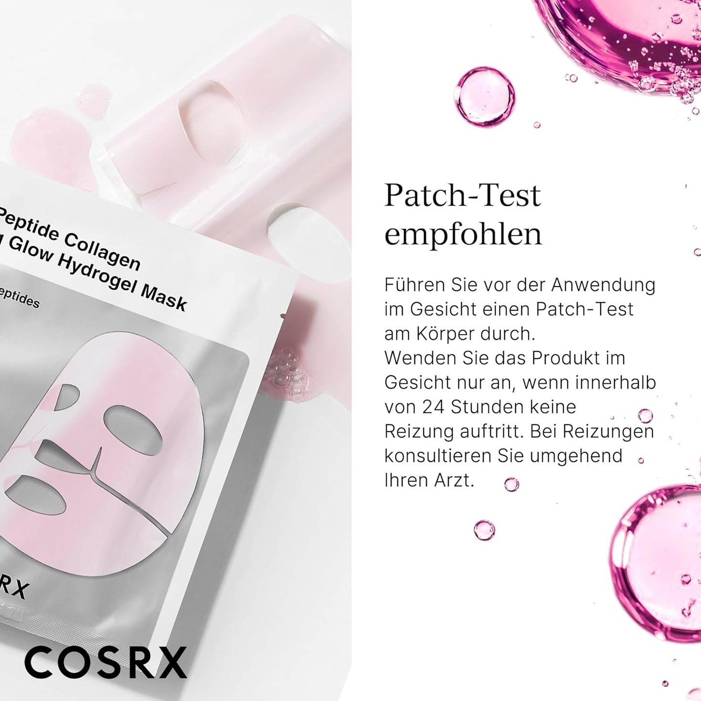 COSRX the Peptide Collagen Lifting Glow Hydrogel Mask 3 St.